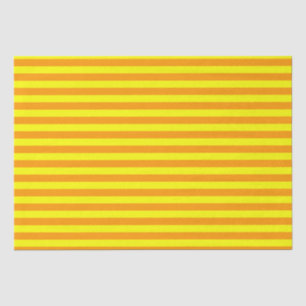 Yellow Orange Stripes Lines Tissue Paper