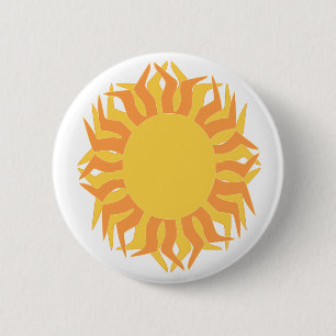 Yellow orange sun button