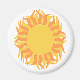 yellow orange sun magnet