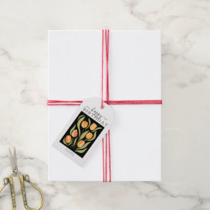 YELLOW/ORANGE TULIPS HAPPY BIRTHDAY Gift Tag