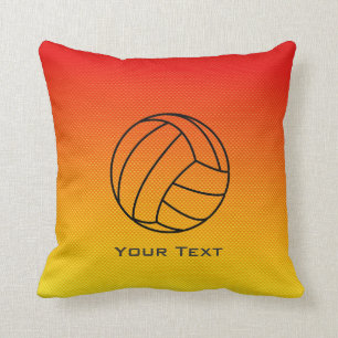 Yellow Orange Volleyball Cushion