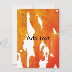 Yellow orange watercolor add text abstract paintin holiday card