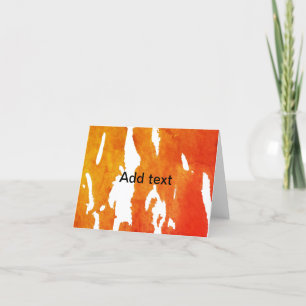 Yellow orange watercolor add text abstract paintin thank you card