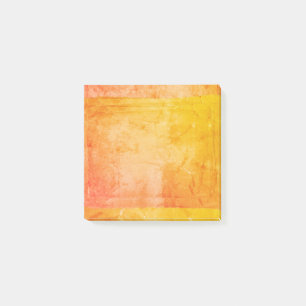 Yellow Orange Watercolor Paint Screen Print Artist Post-it Notes