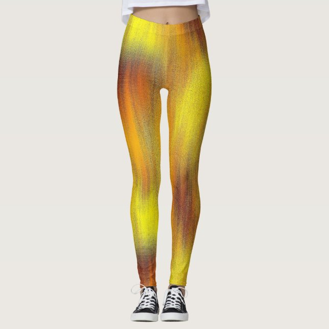 Yellow/Orange Women's Leggings (Front)