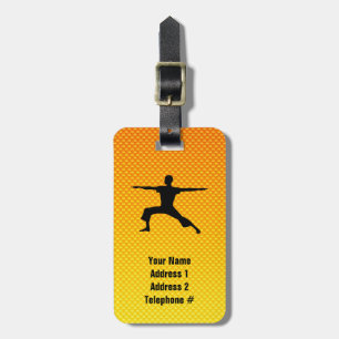 Yellow Orange Yoga Luggage Tag