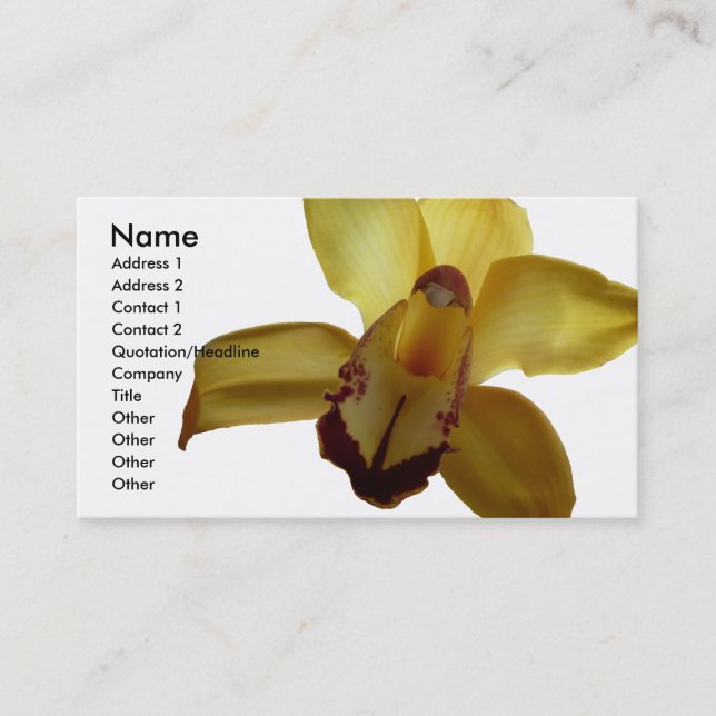 yellow orchid business card (Front)