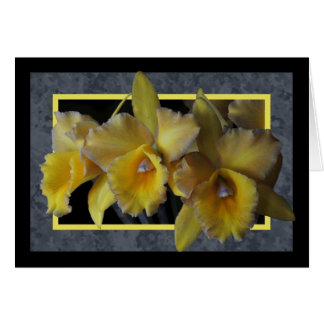 Yellow Orchid Card