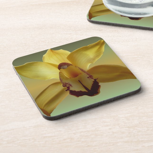 Yellow Orchid coasters (Left Side)