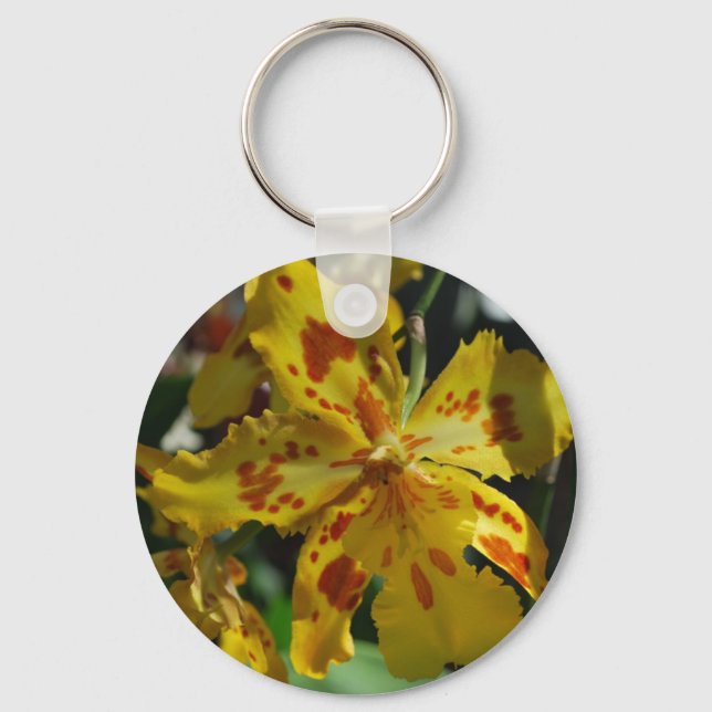 Yellow orchid from Vero Beach Key Ring (Front)