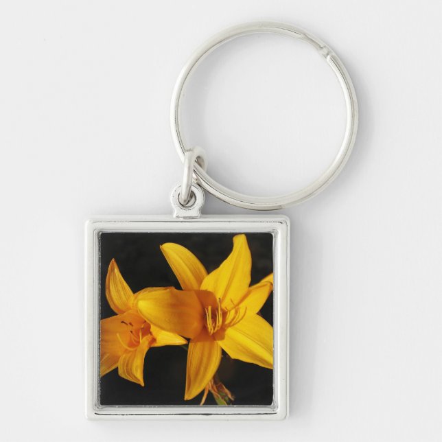 Yellow Orchid Key Ring (Front)