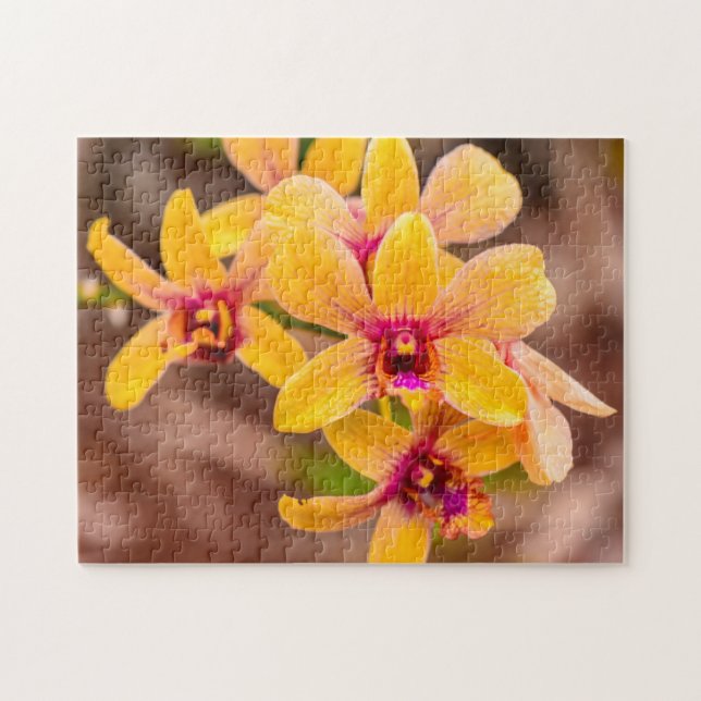 Yellow Orchid, Lawai, Kauai, Hawaii Jigsaw Puzzle (Horizontal)