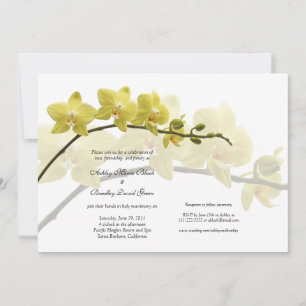 Yellow Orchids Customisable Wedding Invitation
