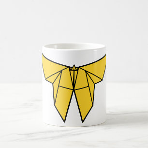 Yellow Origami Butterfly Mug