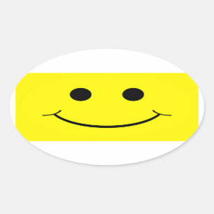 Yellow Oval Face Stickers