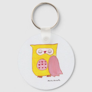 Yellow Owl Key Ring