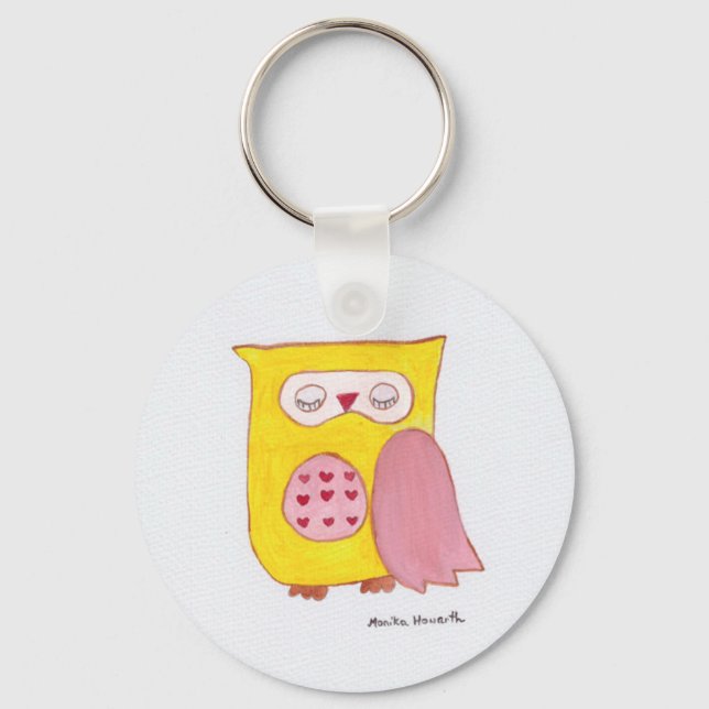 Yellow Owl Key Ring (Front)