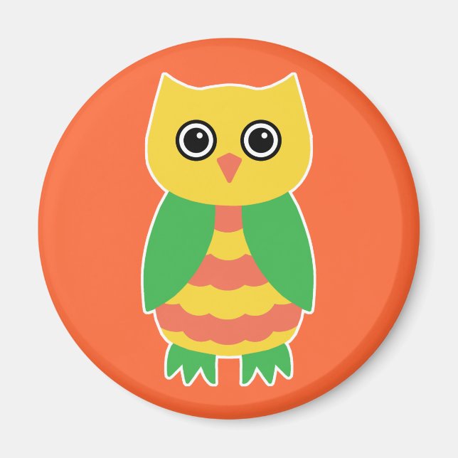 Yellow Owl Magnet (Front)