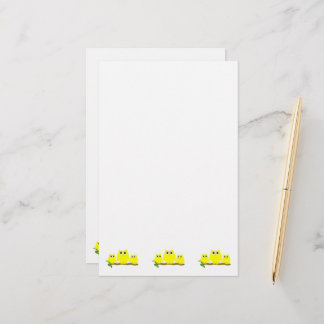 Yellow Owls Design Stationery