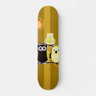 Yellow Owls Skateboard