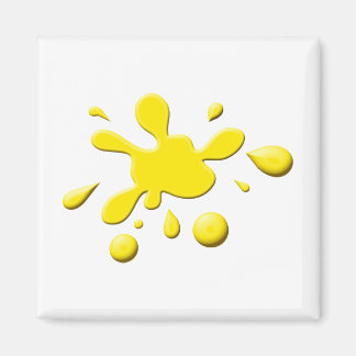Yellow Paint Splodge Magnet
