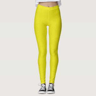 Yellow paint, textured print Leggings