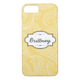 Yellow Paisley iPhone 7 Barely There Case