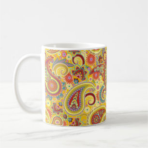 Yellow Paisley Mug