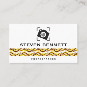 Yellow Paisley Pattern Business Card