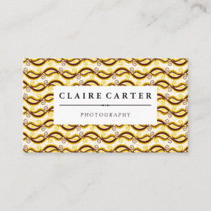 Yellow Paisley Pattern Business Card