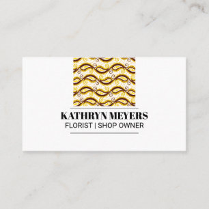 Yellow Paisley Pattern Business Card