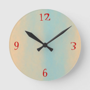 Yellow/Pale Aqua Green Tile   > Plain Wall Clocks