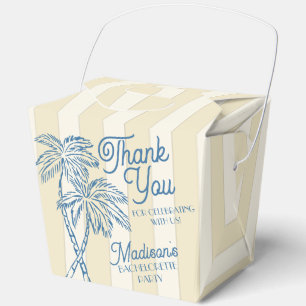 Yellow Palm Spring Pastel Beach Bachelorette Party Favour Box