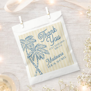 Yellow Palm Springs Pastel Beach Bridal Shower Favour Bags