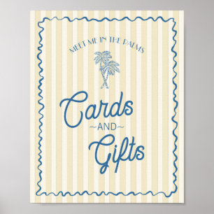 Yellow Palm Springs Pastel Beach Cards & Gifts Poster