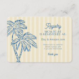 Yellow Palm Springs Pastel Beach Registry Insert