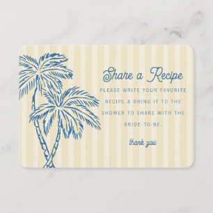 Yellow Palm Springs Pastel Beach Share Recipe Card