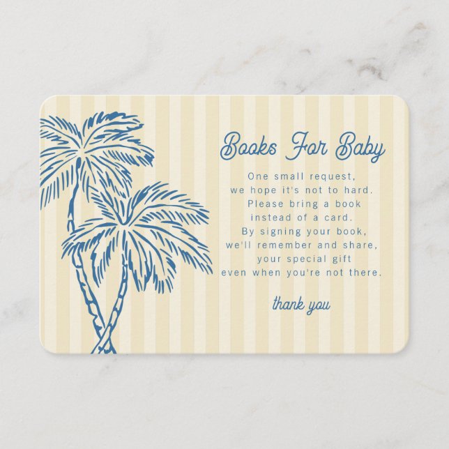 Yellow Palm Springs Pastel Books for Baby Insert (Front)