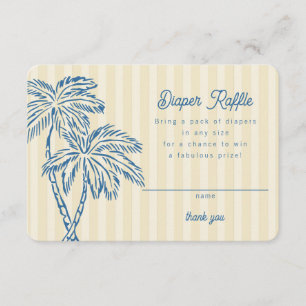 Yellow Palm Springs Pastel Diaper Raffle Insert