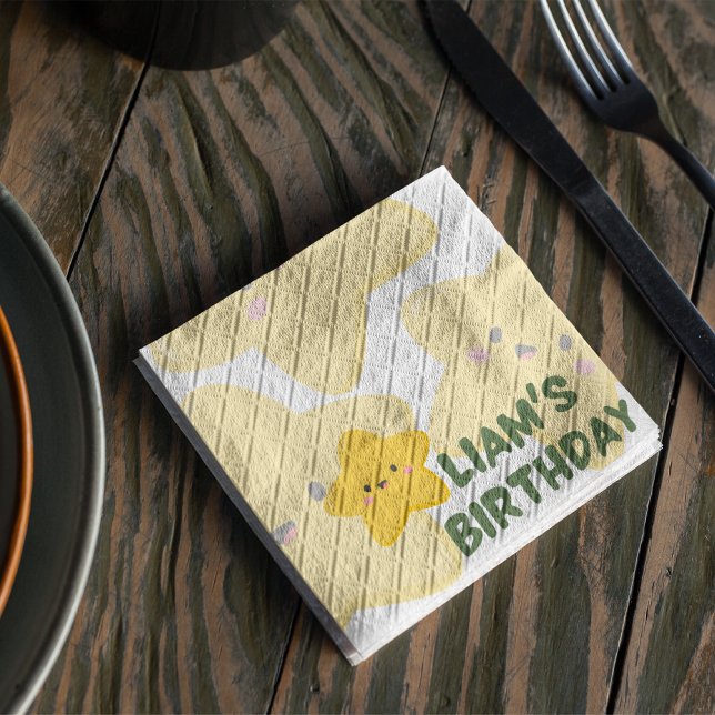 Yellow palyfull Star theme party napkins (Creator Uploaded)