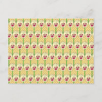 Yellow pansies - retro wallpaper pattern