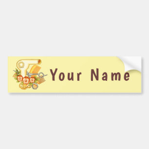 Yellow Pansy Beautician Bumper Sticker
