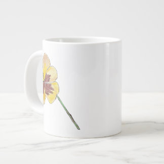 Yellow Pansy Large Coffee Mug