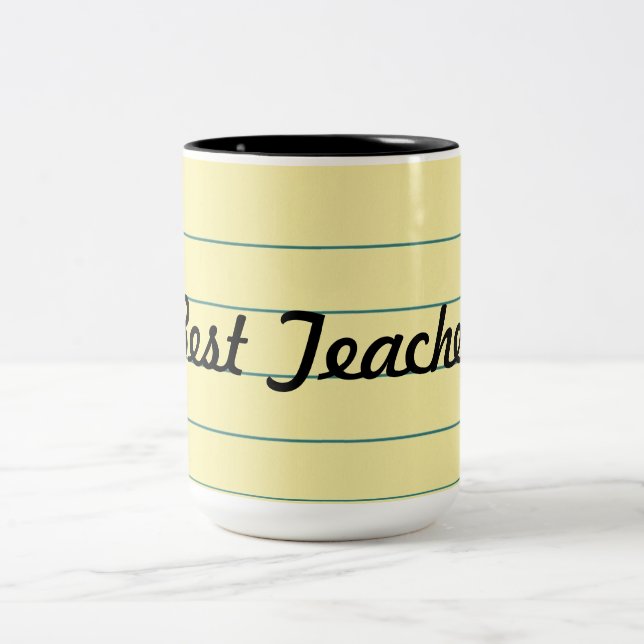 Yellow Paper Two-Tone Coffee Mug (Center)