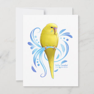 Yellow Parakeet Card