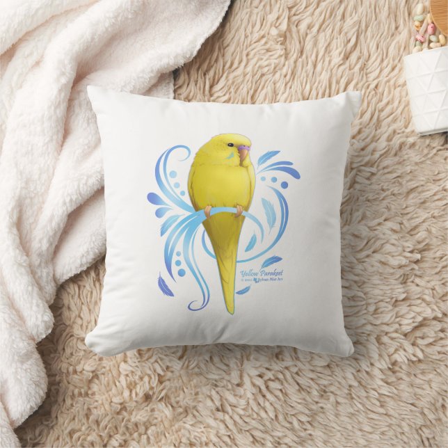 Yellow Parakeet Cushion (Blanket)