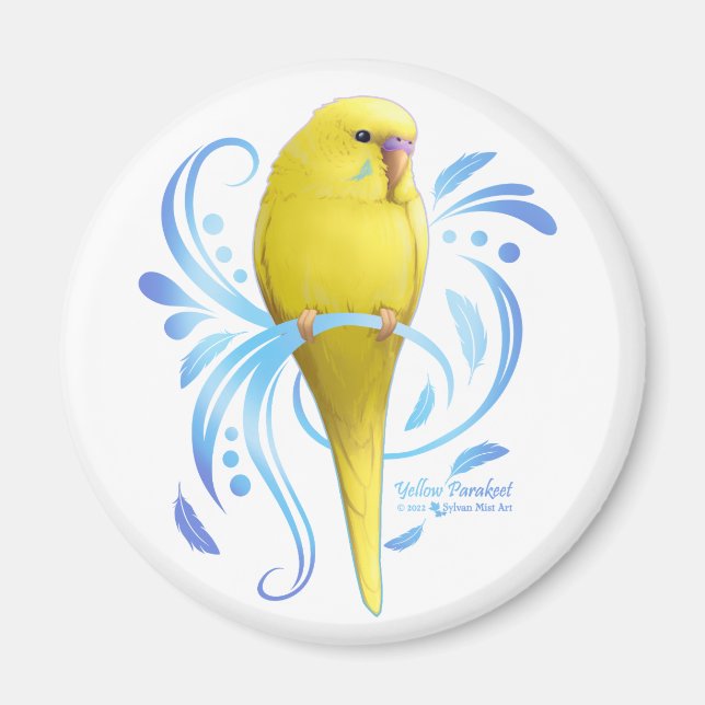 Yellow Parakeet Magnet (Front)