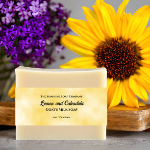 Yellow Parchment Paper Style Soap Belly Band Invitation Belly Band