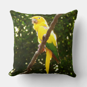 Yellow Parrot Cushion