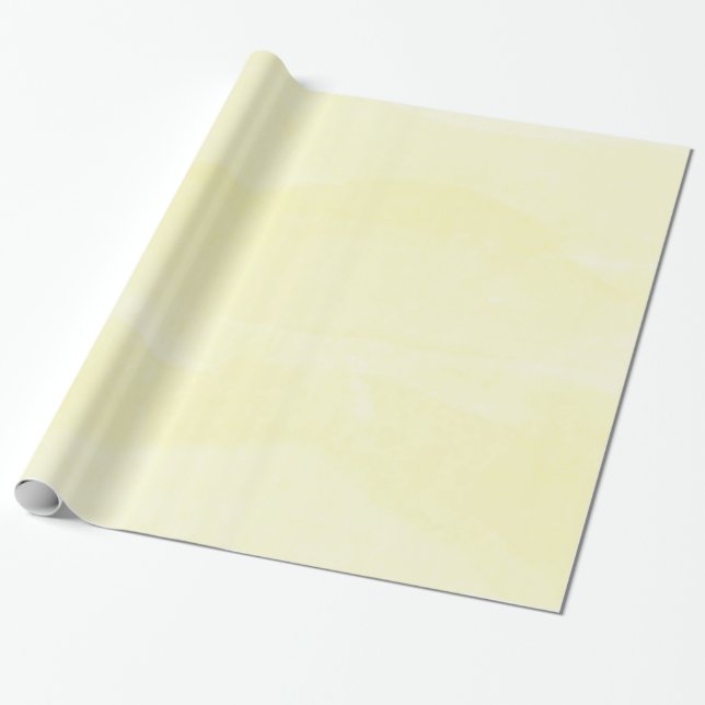 Yellow Pastel Watercolor  Wrapping Paper (Unrolled)